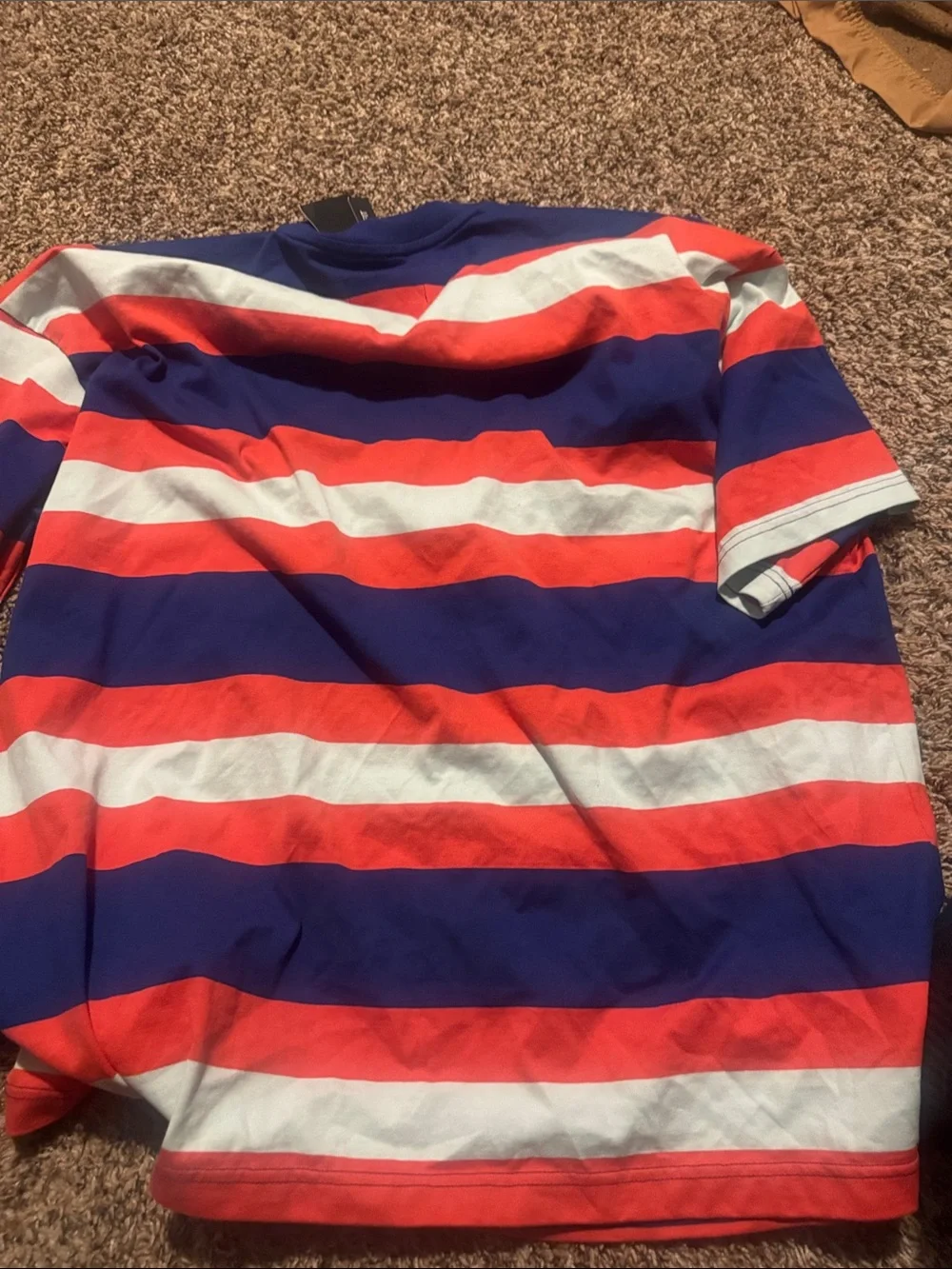 Jordan Red, White & Blue Striped Crew Tee